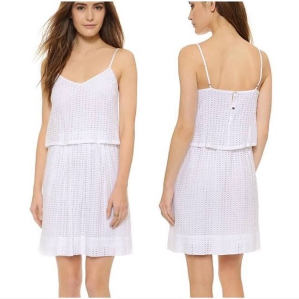 Madewell Skylight Tiered Eyelet White Dress